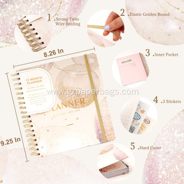 Custom Hardcover Weekly and Monthly Goal Planner Notebook